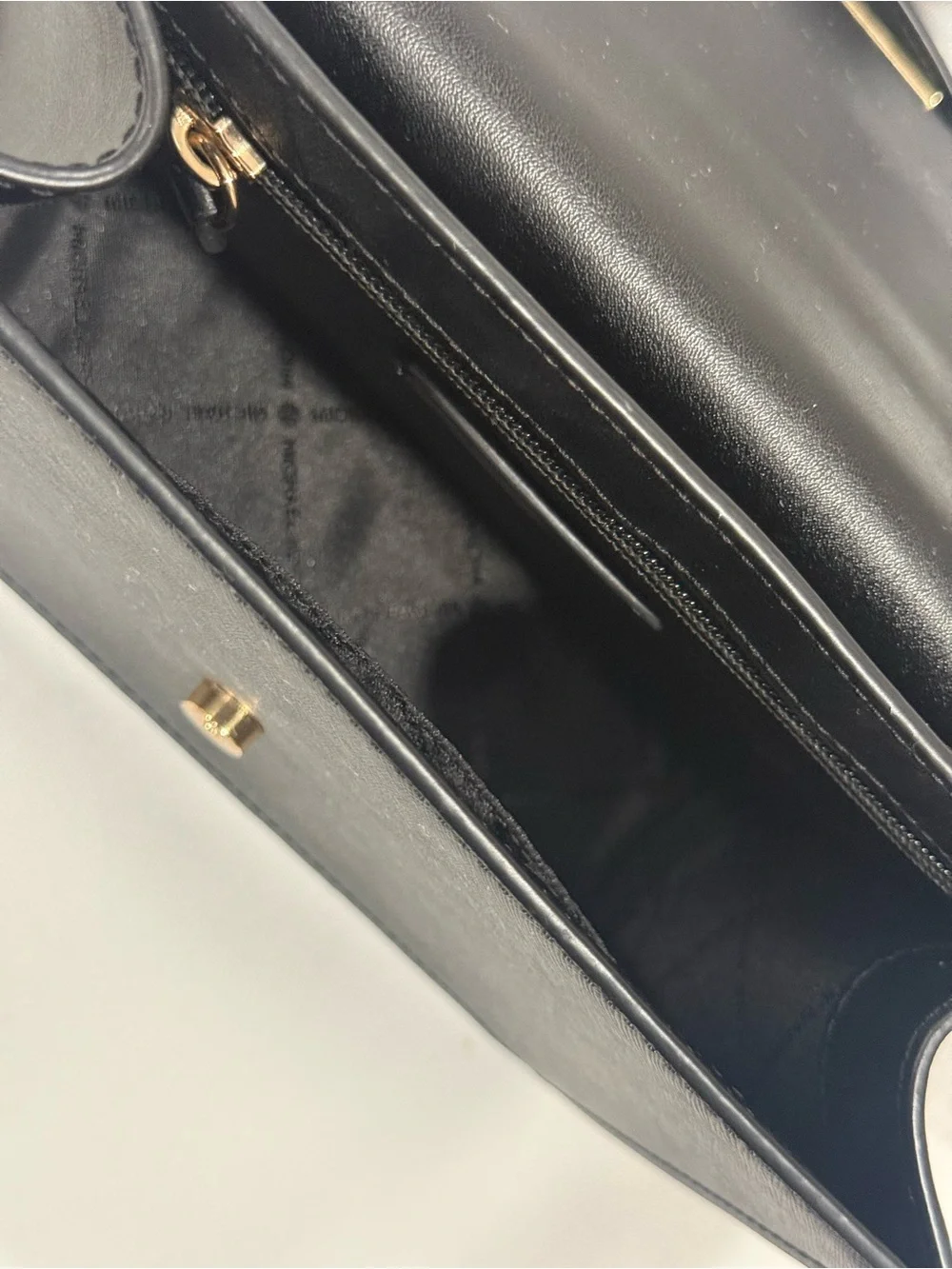 Michael Kors Black Saffiano Top-Handle Satchel with Gold Hardware